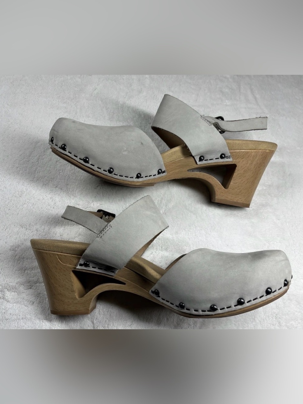 Dansko Thea Clog Slingback Sandals in Gray Sz 39